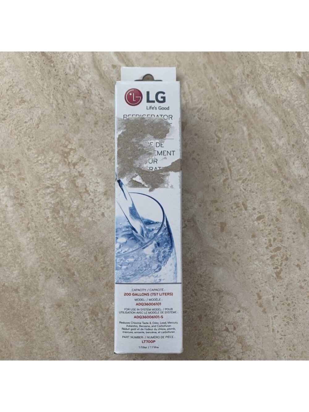 Genuine LG LT700P ADQ36006101 Kenmore 46-9690 Fridge Water Filter Cartridge